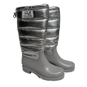 Sam Edelman Silver Puffer Winter Boots – Sam Weather – Women’s 7M